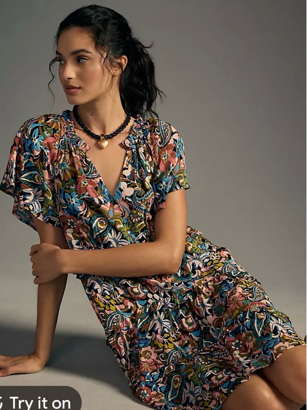Anthropologie floral dress size extra  small